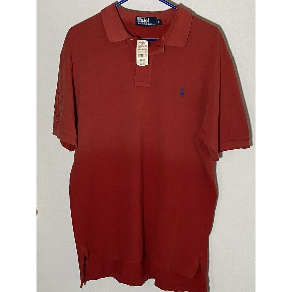 NWT Ralph Lauren Polo Men’s Large w/ 5 on the Right Sleeve VTG? Light Red